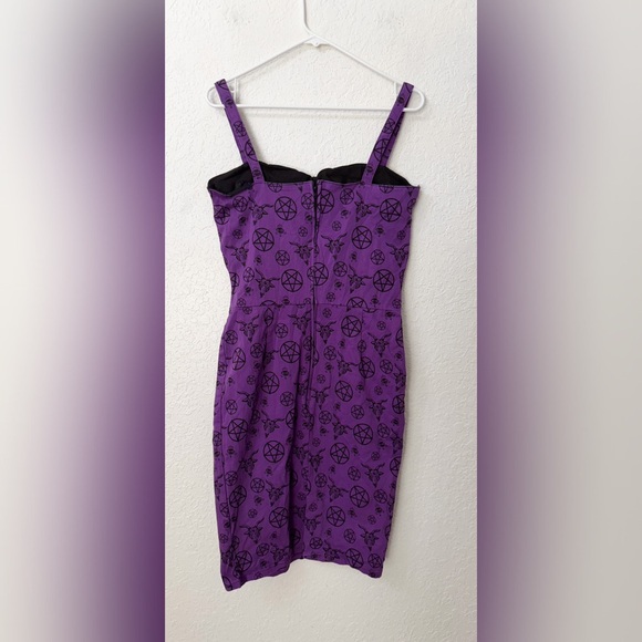 Switchblade Stiletto Pentagram Purple Wiggle Dress - - Picture 5 of 12